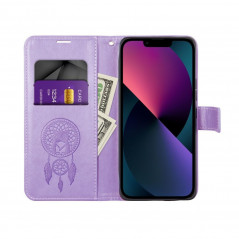 Peněženkové pouzdro MEZZO Book na XIAOMI Redmi 12C Lapač snů  Fialový (Purple) 