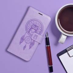 Peněženkové pouzdro MEZZO Book na XIAOMI Redmi 12C Lapač snů  Fialový (Purple) 