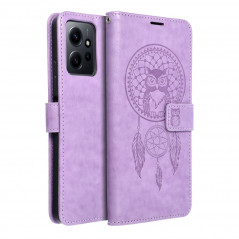 Peněženkové pouzdro MEZZO Book na XIAOMI Redmi Note 12 5G Lapač snů  Fialový (Purple)