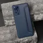 Peněženkové pouzdro Razor Book na XIAOMI Redmi Note 12 4G Uhlíkové vlákno, Karbonový vzor  Modrý 