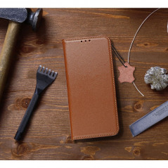 Peněženkové pouzdro Leather case SMART PRO na XIAOMI Redmi 12C Elegantní  Hnědý 