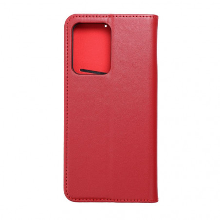 Peněženkové pouzdro Leather case SMART PRO na XIAOMI Redmi Note 12 Pro Plus 5G Elegantní  Vinově červený