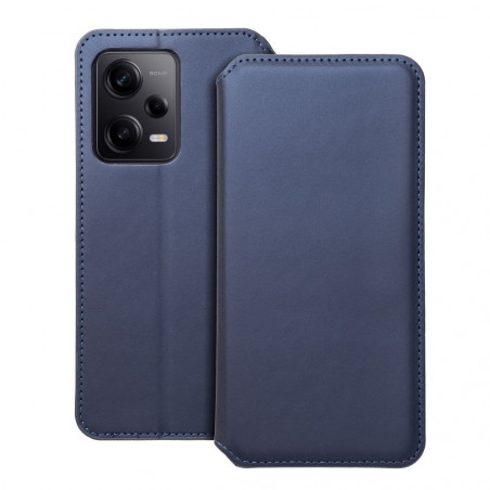 Peněženkové pouzdro Dual Pocket book na XIAOMI Redmi Note 12 Pro 5G Tmavší modrý 