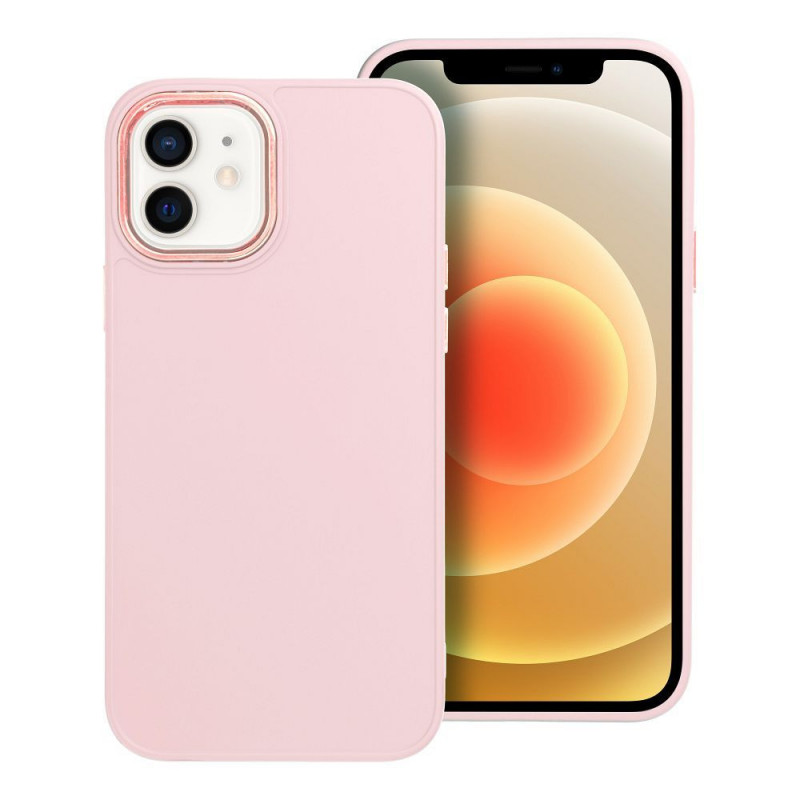 Kryt FRAME na Apple iPhone 12 Pro Elegantní  Pudrově růžový 