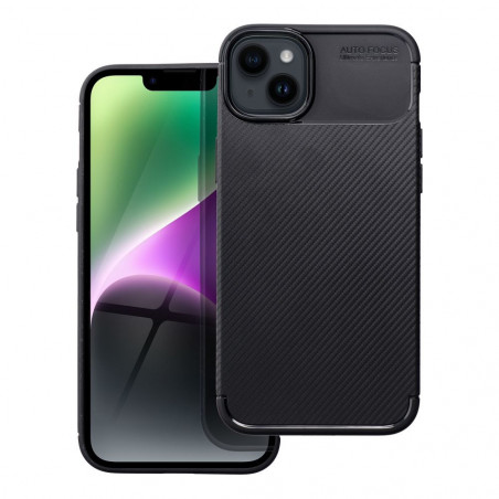 Kryt CARBON PREMIUM na Apple iPhone 14 Elegantní  Černý 