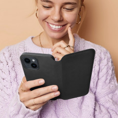 Peněženkové pouzdro Dual Pocket book na XIAOMI Redmi A2 Černý 