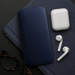 Peněženkové pouzdro Dual Pocket book na XIAOMI Redmi A1 Tmavší modrý 