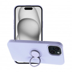 Kryt Silicone ring na Apple iPhone 15 Fialový (Violet)