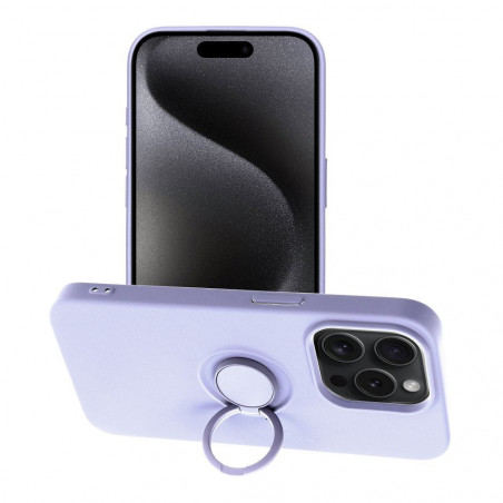 Kryt Silicone ring na Apple iPhone 15 Pro Fialový (Violet)