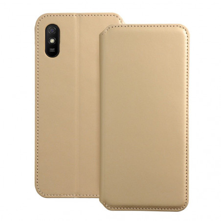 Peněženkové pouzdro Dual Pocket book na XIAOMI Redmi 9C Zlatý 