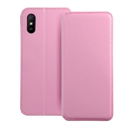 Peněženkové pouzdro Dual Pocket book na XIAOMI Redmi 9AT Světle růžový 