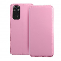 Peněženkové pouzdro Dual Pocket book na XIAOMI Redmi Note 11 Světle růžový 