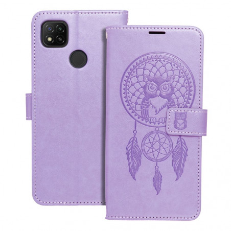 Peněženkové pouzdro MEZZO Book na XIAOMI Redmi 9A Lapač snů  Fialový (Purple) 