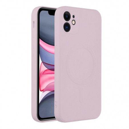 Kryt Silicone Mag Cover na Apple iPhone 11 MagSAFE  Růžový 