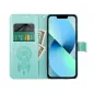 Peněženkové pouzdro MEZZO Book na XIAOMI Redmi 9C Lapač snů  Zelený 