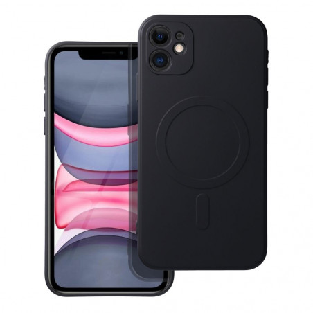 Kryt Silicone Mag Cover na Apple iPhone 11 MagSAFE  Černý