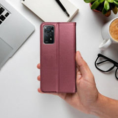 Peněženkové pouzdro Smart Magneto book na XIAOMI Redmi Note 11 Bordový 