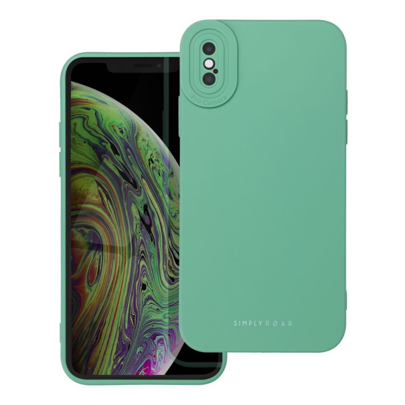 Kryt Roar Luna na Apple iPhone XS Jednobarevný, Stylový, Estetický doplněk  Zelený 