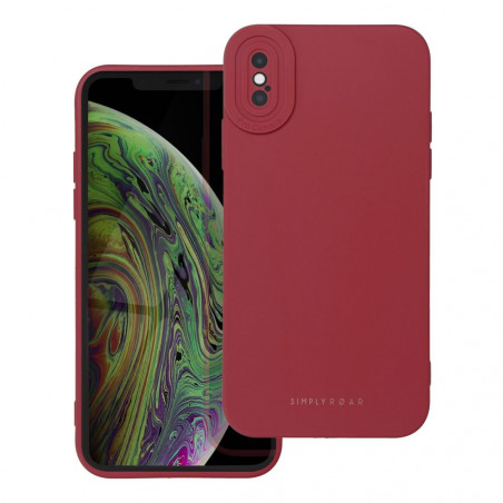 Kryt Roar Luna na Apple iPhone XS Jednobarevný, Stylový, Estetický doplněk  Červený