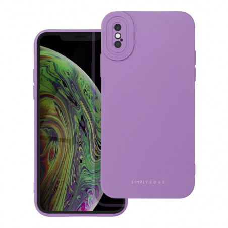 Kryt Roar Luna na Apple iPhone XS Jednobarevný, Stylový, Estetický doplněk  Fialový (Violet)