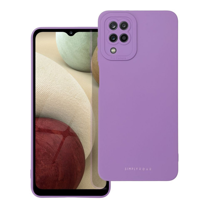 Kryt Roar Luna na Samsung Galaxy A12 Jednobarevný, Stylový, Estetický doplněk  Fialový (Violet) 