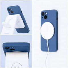 Kryt Silicone Mag Cover na Apple iPhone 11 MagSAFE  Modrý 