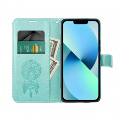 Peněženkové pouzdro MEZZO Book na XIAOMI Redmi 9AT Lapač snů  Zelený 