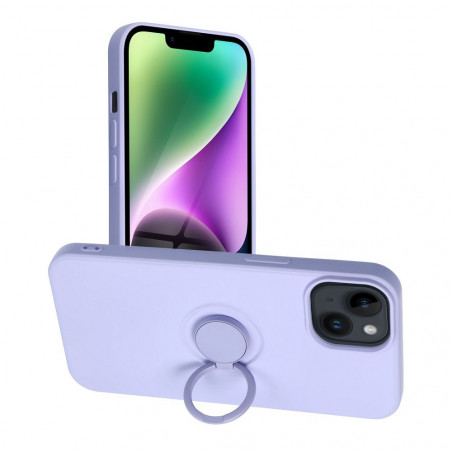 Kryt Silicone ring na Apple iPhone 14 Fialový (Violet)