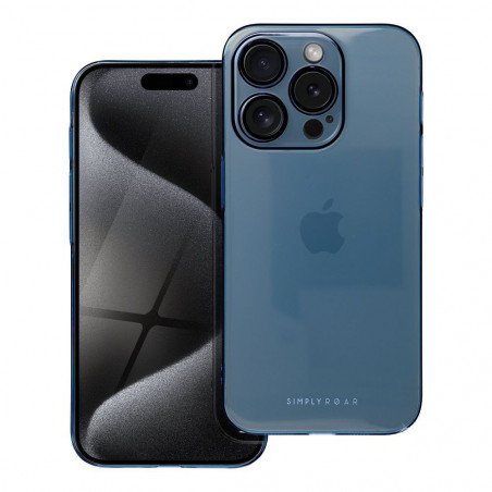 Kryt Roar Pure Simple Fit  na Apple iPhone 15 Pro Tmavší modrý 