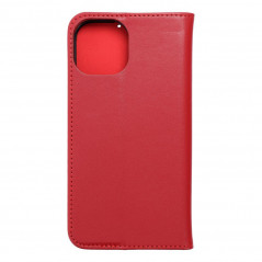 Peněženkové pouzdro Leather case SMART PRO na Apple iPhone 15 Elegantní  Vinově červený