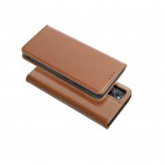 Peněženkové pouzdro Leather case SMART PRO na Apple iPhone 15 Plus Elegantní  Hnědý 