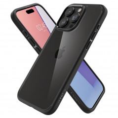 Kryt Spigen Ultra Hybrid na Apple iPhone 15 Pro Max Křišťálově čistý  Matná černá 