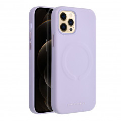 Kryt Roar Leather Mag na Apple iPhone 12 Pro Elegantní  MagSAFE  Fialový (Purple)