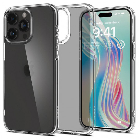 Kryt Spigen Ultra Hybrid na Apple iPhone 15 Pro Křišťálově čistý  Průhledný