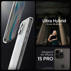 Kryt Spigen Ultra Hybrid na Apple iPhone 15 Pro Křišťálově čistý  Průhledný 