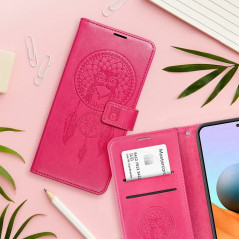 Peněženkové pouzdro MEZZO Book na XIAOMI Redmi Note 12 5G Lapač snů  Purpurový 