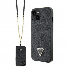 Kryt Guess Metal Logo Starss Crossbody na Apple iPhone 14 Elegantní  Černý