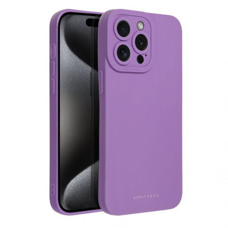 Kryt Roar Luna na Apple iPhone 15 Pro Max Jednobarevný, Stylový, Estetický doplněk  Fialový (Violet) 