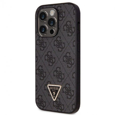 Kryt Guess Metal Logo Starss Crossbody na Apple iPhone 14 Pro Elegantní  Černý