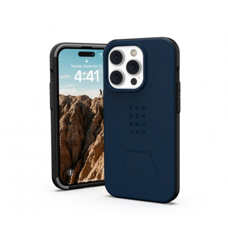 Kryt Urban Armor Gear Civilian na Apple iPhone 14 Pro Prémiové pouzdro  MagSAFE  Tmavší modrý