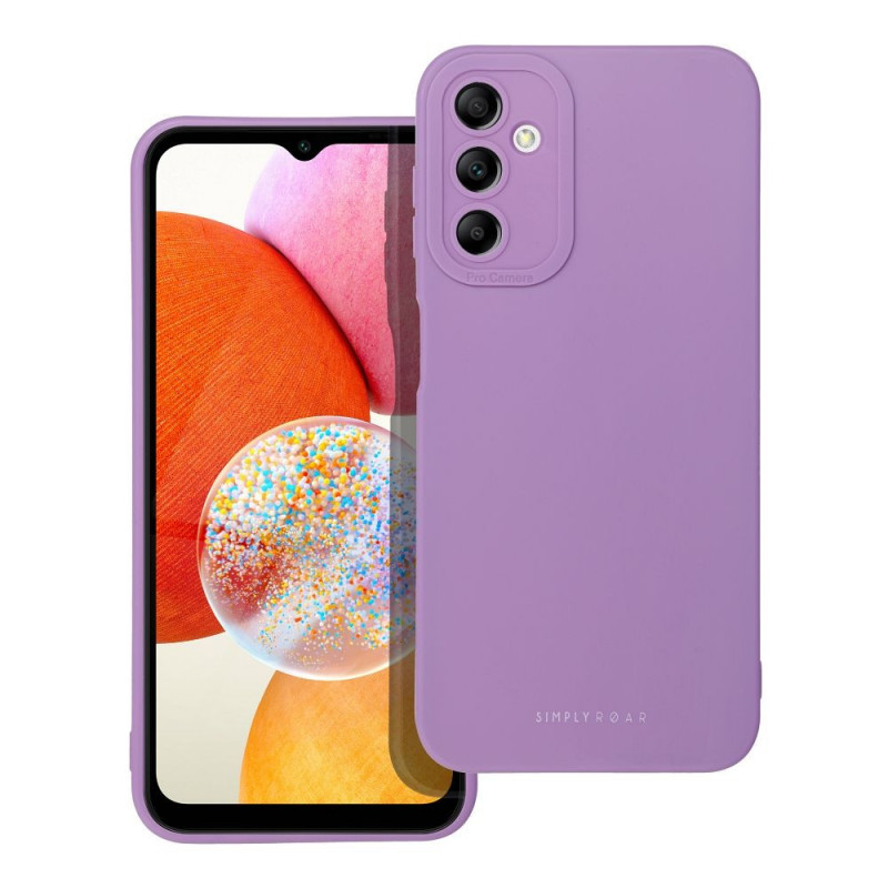 Kryt Roar Luna na Samsung Galaxy A14 LTE Jednobarevný, Stylový, Estetický doplněk  Fialový (Violet) 