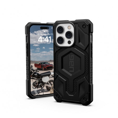 Kryt Urban Armor Gear Monarch na Apple iPhone 14 Pro Max Prémiové pouzdro  MagSAFE  Kevlarově černý