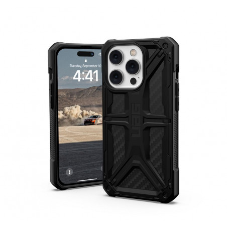 Kryt Urban Armor Gear Monarch na Apple iPhone 14 Pro Max Prémiové pouzdro  MagSAFE  Uhlíkové vlákno