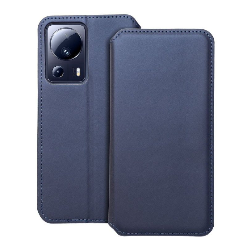 Peněženkové pouzdro Dual Pocket book na XIAOMI 13 Lite Tmavší modrý 