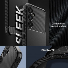 Kryt Spigen Rugged Armor na Samsung Galaxy A54 Uhlíkové vlákno, Elegantní  Matná černá 