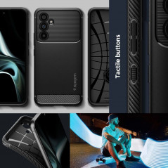 Kryt Spigen Rugged Armor na Samsung Galaxy A54 Uhlíkové vlákno, Elegantní  Matná černá 