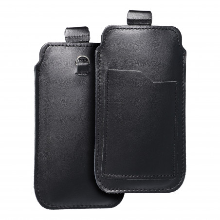 Univerzální pouzdro, Pouzdro na opasek ROYAL - Leather universal flap pocket na Apple iPhone 6 6S Černý 