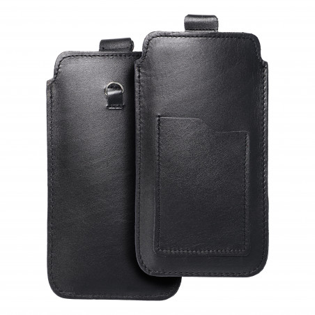 Univerzální pouzdro, Pouzdro na opasek ROYAL - Leather universal flap pocket na Apple iPhone 6 6S Plus Černý 