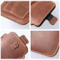 Univerzální pouzdro, Pouzdro na opasek ROYAL - Leather universal flap pocket na Apple iPhone 5 5S Hnědý 