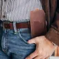 Univerzální pouzdro, Pouzdro na opasek ROYAL - Leather universal flap pocket na Apple iPhone 6 6S Hnědý 